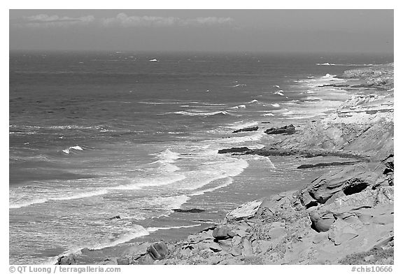 Coastline near Point Bennett , San Miguel Island. Channel Islands National Park, California, USA.