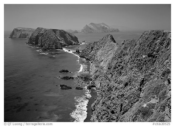 View from Inspiration Point, mid-day. Channel Islands National Park, California, USA.
