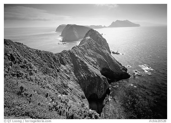 Chain of islands, afternoon, Anacapa Island. Channel Islands National Park, California, USA.