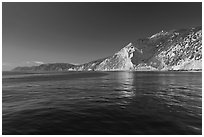 Radar station, Santa Cruz Island. Channel Islands National Park, California, USA. (black and white)