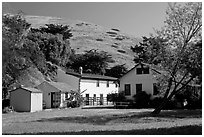 Historic Scorpion Ranch, Santa Cruz Island. Channel Islands National Park ( black and white)