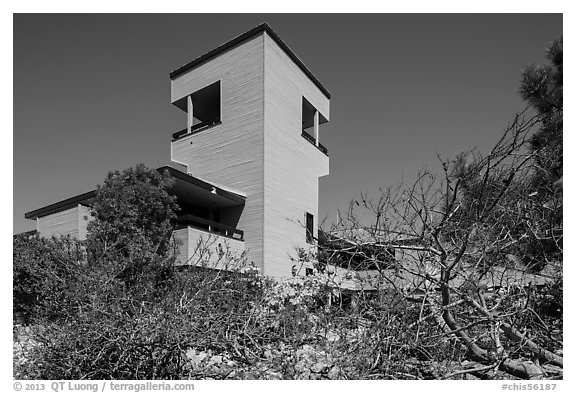 Channel Islands Vistor Center, Ventura harbor. Channel Islands National Park (black and white)