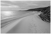Dunes and sunlight, Water Canyon Beach, Santa Rosa Island. Channel Islands National Park ( black and white)