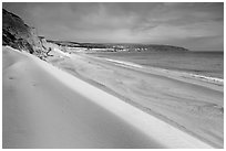 White sand dunes, Water Canyon Beach, Santa Rosa Island. Channel Islands National Park ( black and white)