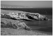Black Point on windy day, Santa Rosa Island. Channel Islands National Park ( black and white)