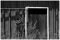 Barn door detail, Santa Rosa Island. Channel Islands National Park ( black and white)