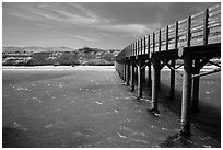 Pier, Bechers Bay, Santa Rosa Island. Channel Islands National Park ( black and white)