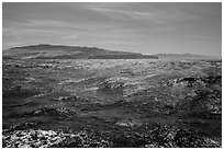 Large Ocean swell, Santa Cruz and Santa Rosa Islands. Channel Islands National Park ( black and white)