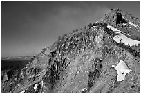 The Watchman. Crater Lake National Park, Oregon, USA. (black and white)