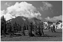 Mt Scott. Crater Lake National Park ( black and white)