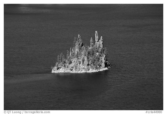 Phantom ship and blue waters. Crater Lake National Park, Oregon, USA.