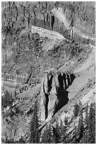 Pumice Castle, late afternoon. Crater Lake National Park ( black and white)