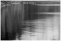 Reflections and lakeshore, Cleetwood Cove. Crater Lake National Park ( black and white)