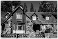 Steel Visitor Center. Crater Lake National Park ( black and white)