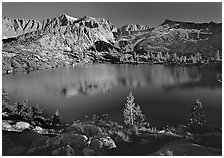 Woods Lake, late afternoon. Kings Canyon  National Park ( black and white)