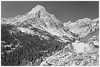 Le Conte Canyon and Langille Peak. Kings Canyon National Park ( black and white)