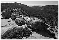 Redwood Canyon seen from Buena Vista. Kings Canyon National Park, California, USA. (black and white)