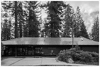 Grant Grove Visitor Center. Kings Canyon National Park ( black and white)