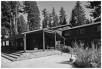 John Muir Lodge entrance. Kings Canyon National Park ( black and white)