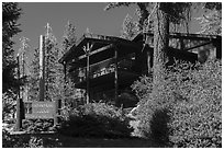 John Muir Lodge. Kings Canyon National Park ( black and white)