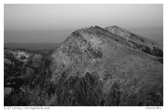 Brokeoff Mountain, dusk. Lassen Volcanic National Park, California, USA.