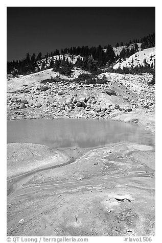 Thermal pool in Bumpass Hell thermal area. Lassen Volcanic National Park, California, USA.