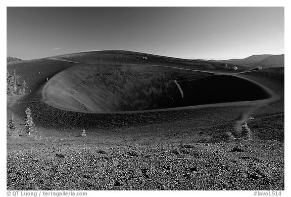 Crater on top of cinder cone. Lassen Volcanic National Park, California, USA.