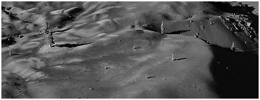 Painted dunes. Lassen Volcanic National Park (Panoramic black and white)