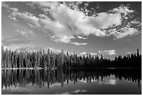 Summit Lake. Lassen Volcanic National Park ( black and white)
