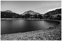 Lake Helen at dawn, late summer. Lassen Volcanic National Park ( black and white)