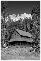 Drakesbad. Lassen Volcanic National Park ( black and white)