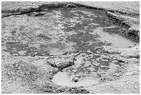 Mud pot, Devils Kitchen. Lassen Volcanic National Park ( black and white)