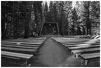 Amphitheater, Manzanita Lake Campground. Lassen Volcanic National Park ( black and white)