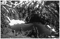 Doubtful Lake, North Cascades National Park. Washington, USA. (black and white)