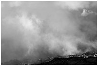 Clouds lit by sunset, North Cascades National Park.  ( black and white)