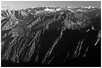 Picket range in the distance, North Cascades National Park.  ( black and white)