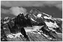 Forbidden Peak, North Cascades National Park.  ( black and white)
