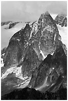 Early Morning Spires, North Cascades National Park.  ( black and white)