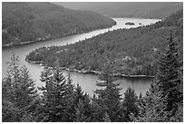 Ross Lake, dusk, North Cascades National Park Service Complex.  ( black and white)