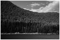 Ross Lake and resort, North Cascades National Park Service Complex.  ( black and white)
