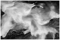 Stehekin river cascade detail, North Cascades National Park.  ( black and white)