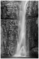 Base of Upper Rainbow Falls, Stehekin, North Cascades National Park Service Complex.  ( black and white)