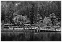 Stehekin Landing, North Cascades National Park Service Complex.  ( black and white)