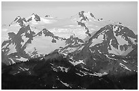 Mount Olympus at sunrise. Olympic National Park, Washington, USA. (black and white)