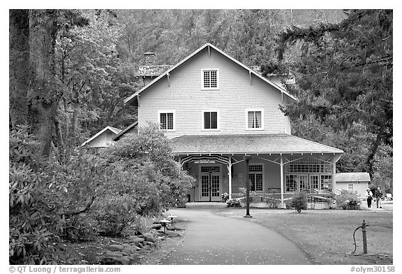 Crescent Lake Lodge dining hall. Olympic National Park, Washington, USA.