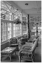 Chairs, Crescent Lake Lodge. Olympic National Park ( black and white)