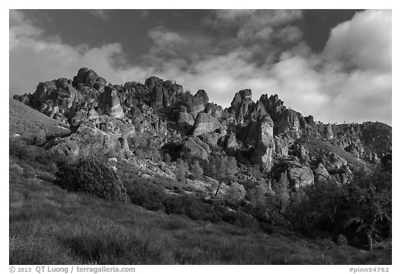 Pinnacles from West side. Pinnacles National Park, California, USA.