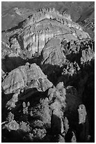 Balconies and Machete Ridge. Pinnacles National Park, California, USA. (black and white)