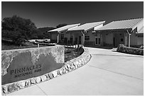 West Pinnacles Visitor Contact Station. Pinnacles National Park ( black and white)