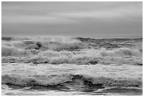 Breaking surf, Enderts Beach. Redwood National Park ( black and white)